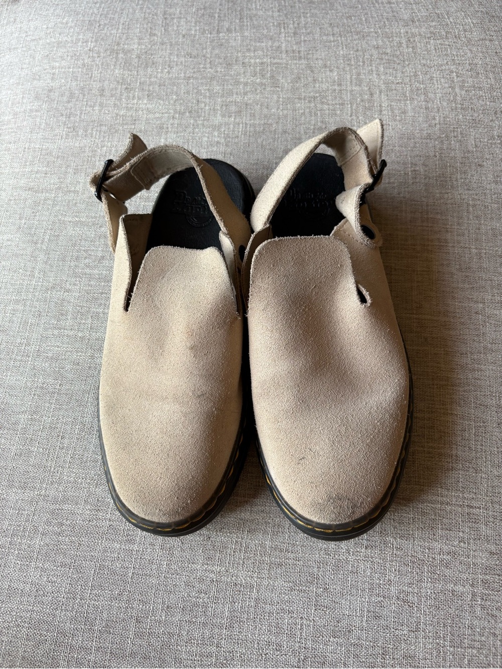 Dr Marten Women’s Beige Suede Slingback Clog